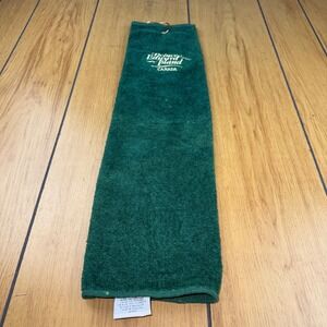 Cambridge Prince Edward Island Canada Golf Towel Green Cotton Hook Made in CA